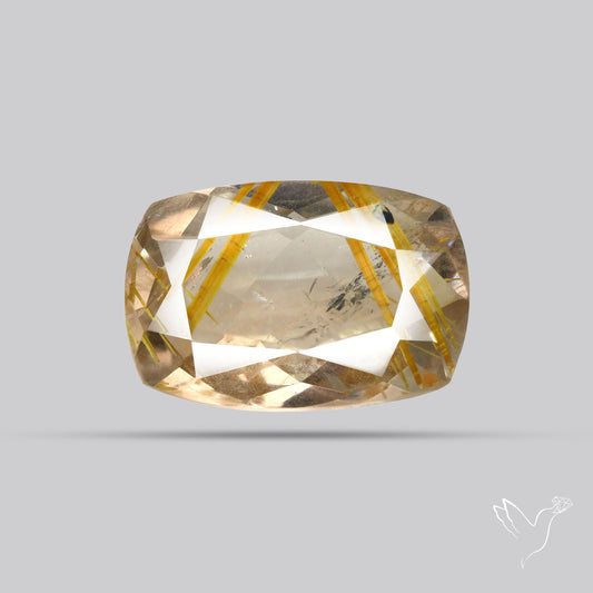 Faceted Golden Rutilated Quartz