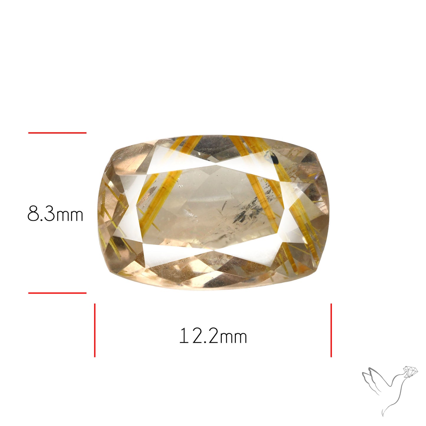 Faceted Golden Rutilated Quartz
