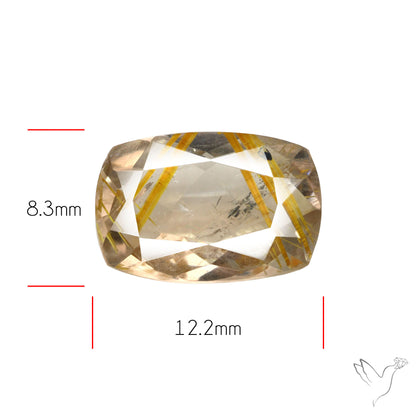 Faceted Golden Rutilated Quartz