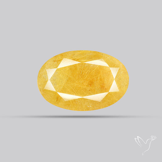 Faceted Golden Rutilated Quartz