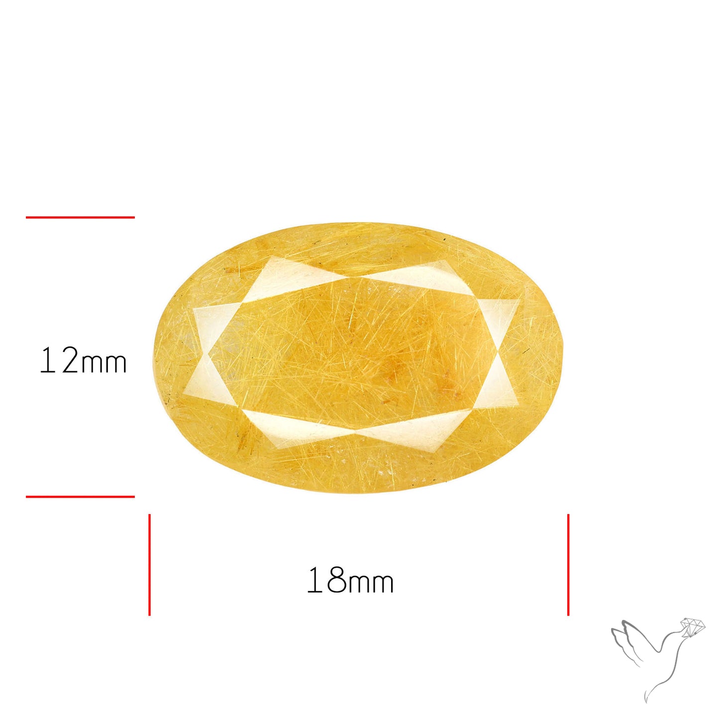 Faceted Golden Rutilated Quartz
