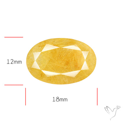 Faceted Golden Rutilated Quartz