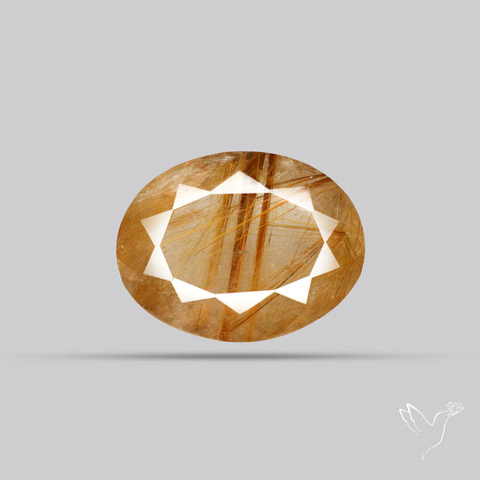 Faceted Golden Rutilated Quartz