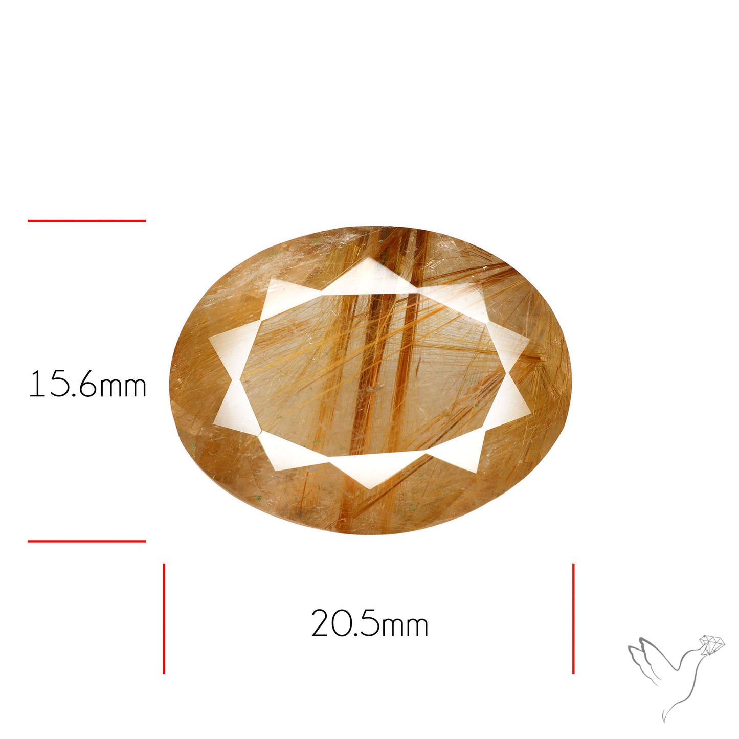 Faceted Golden Rutilated Quartz