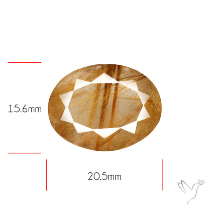Faceted Golden Rutilated Quartz