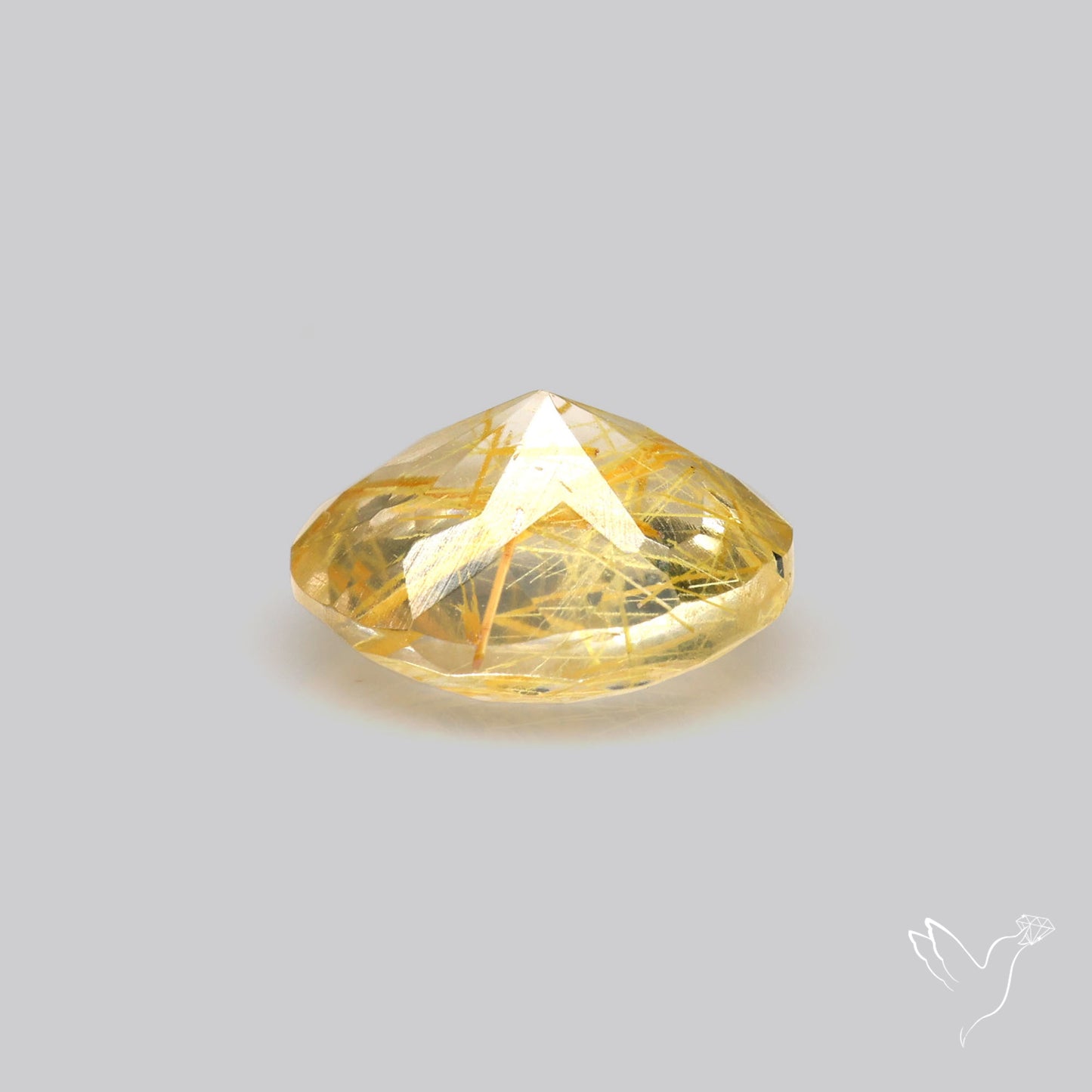 Faceted Golden Rutilated Quartz