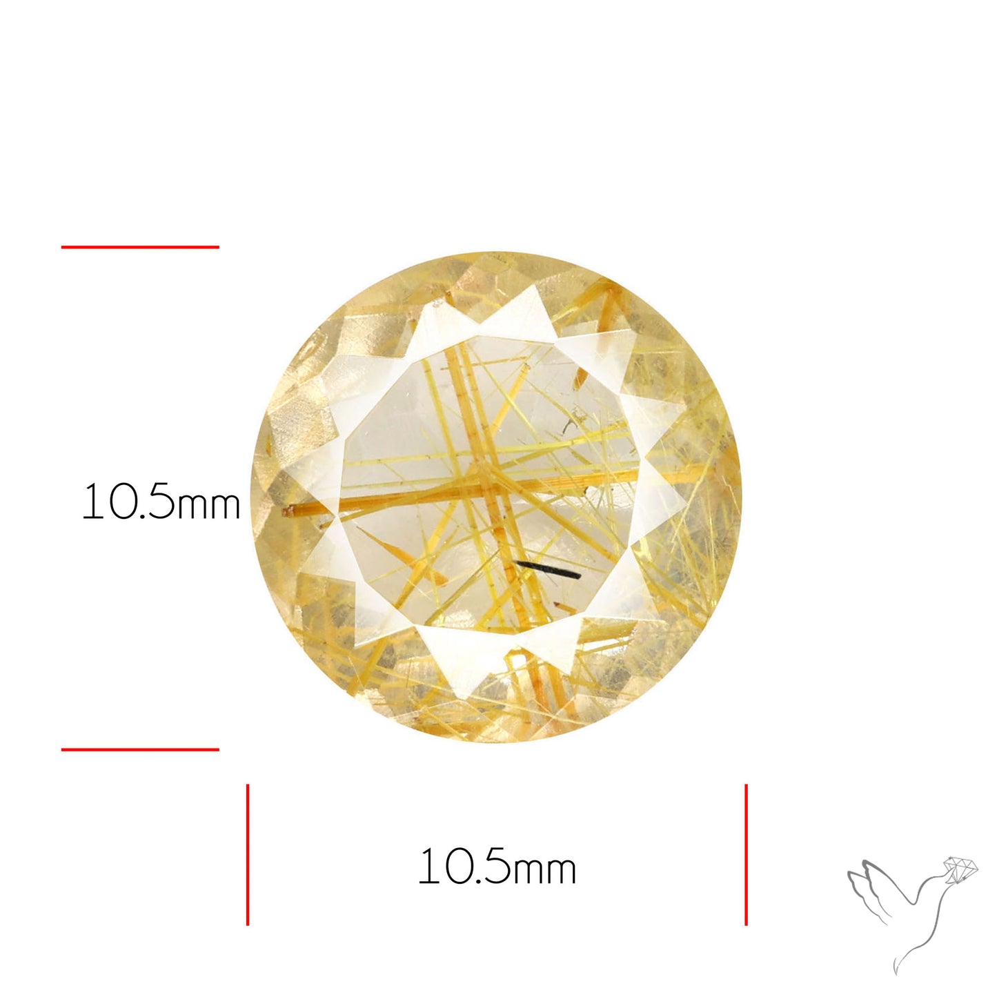 Faceted Golden Rutilated Quartz