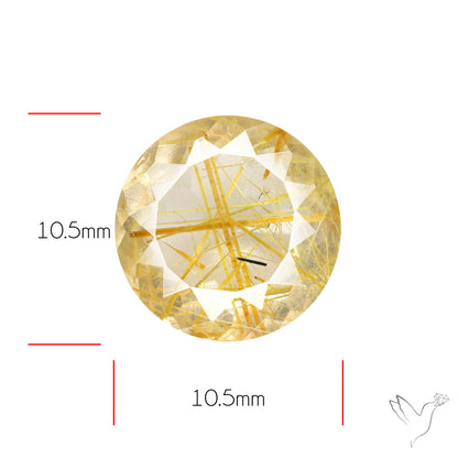 Faceted Golden Rutilated Quartz