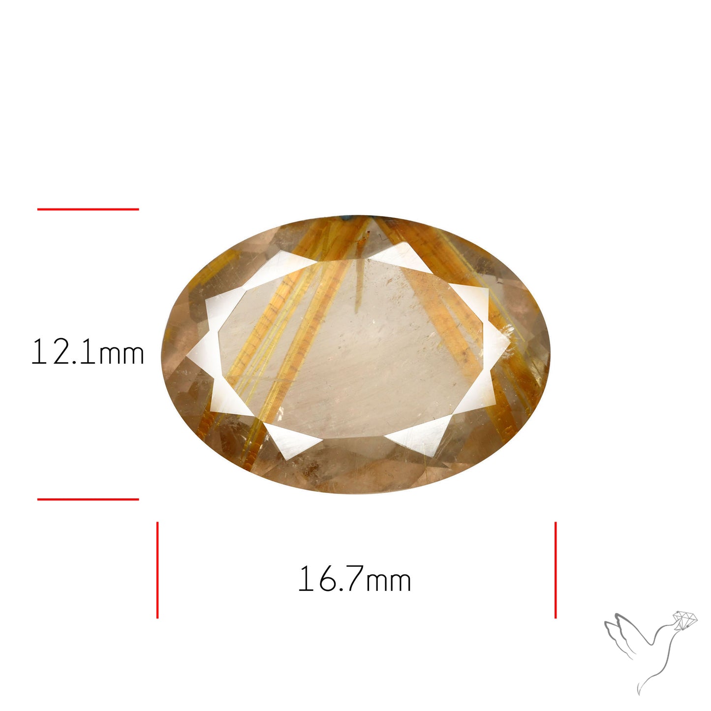 Faceted Golden Rutilated Quartz