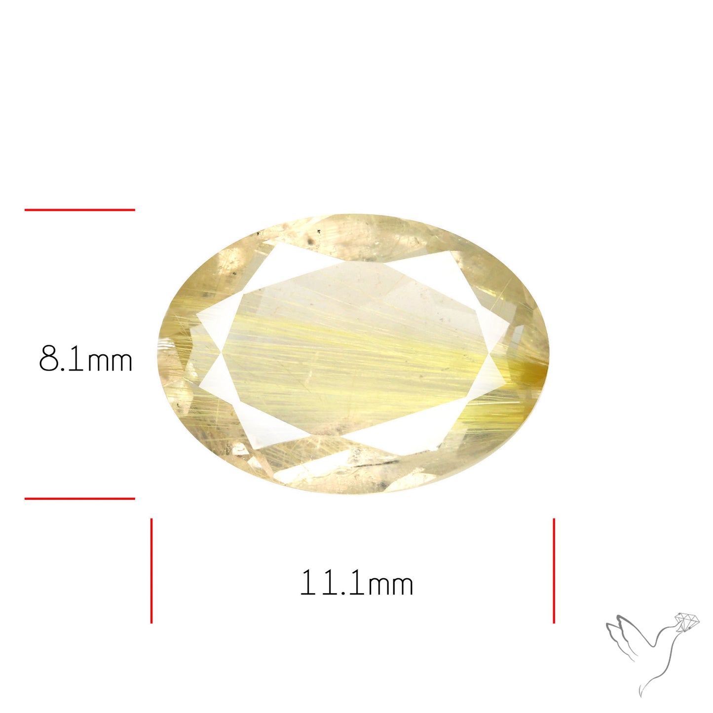 Faceted Golden Rutilated Quartz