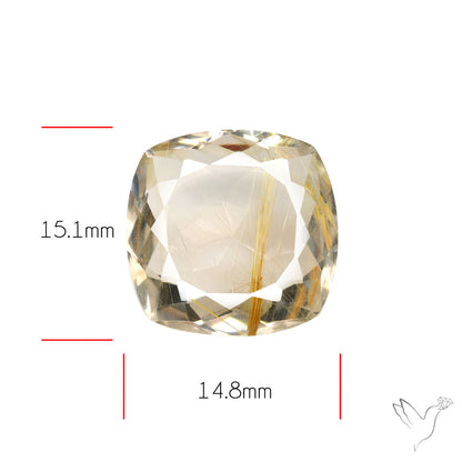 Faceted Golden Rutilated Quartz