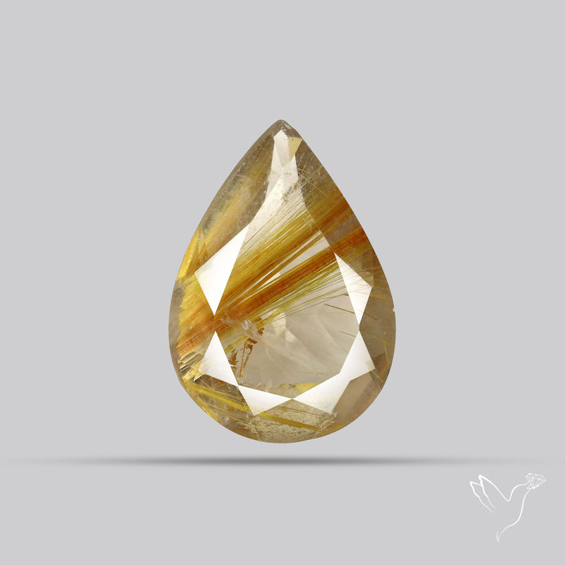 Faceted Golden Rutilated Quartz