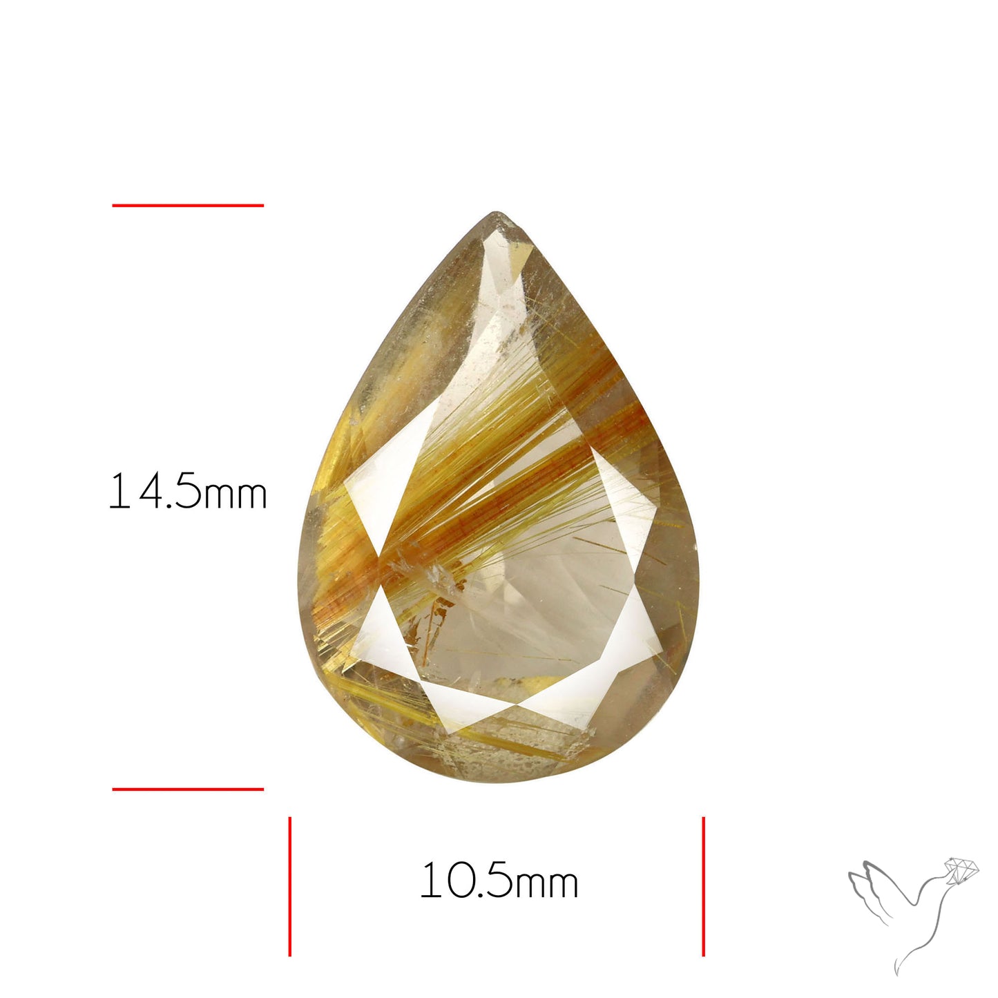 Faceted Golden Rutilated Quartz