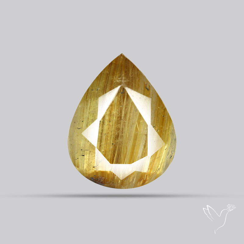 Faceted Golden Rutilated Quartz