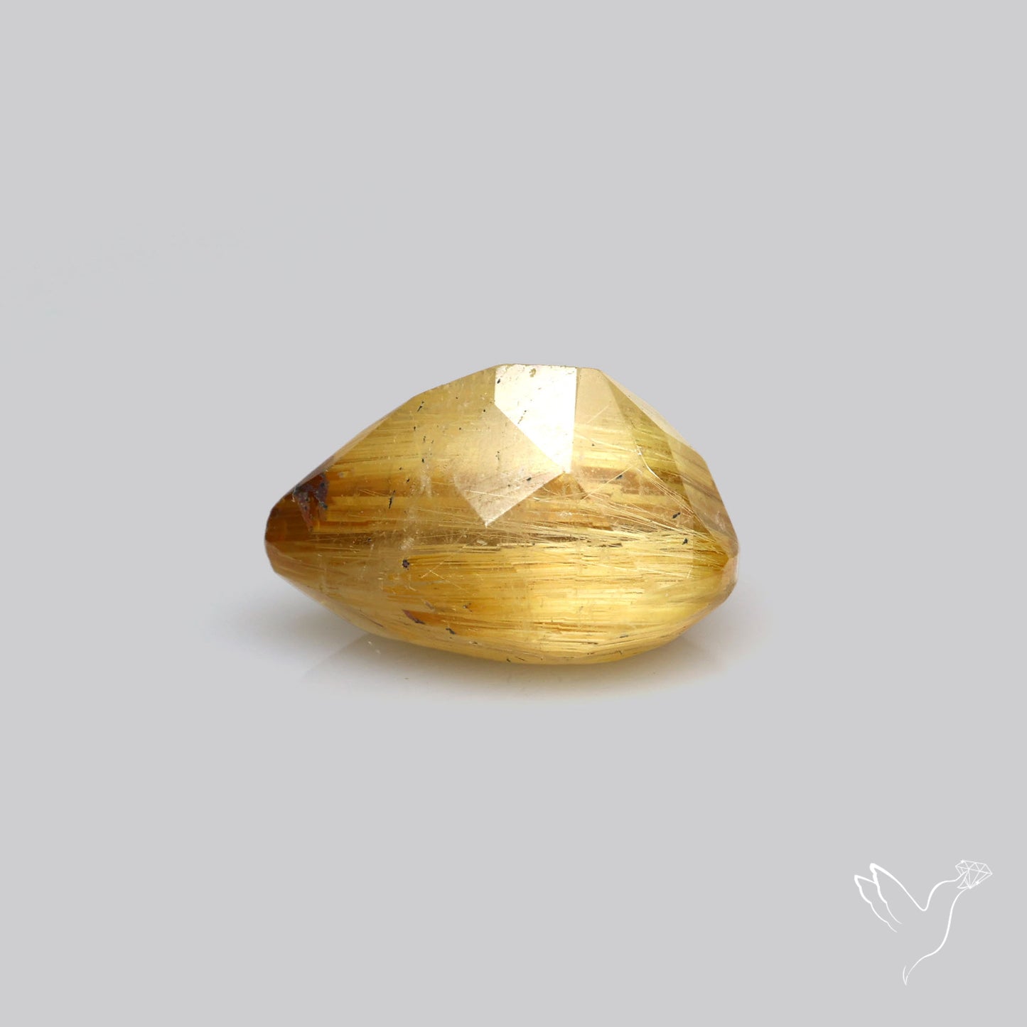 Faceted Golden Rutilated Quartz
