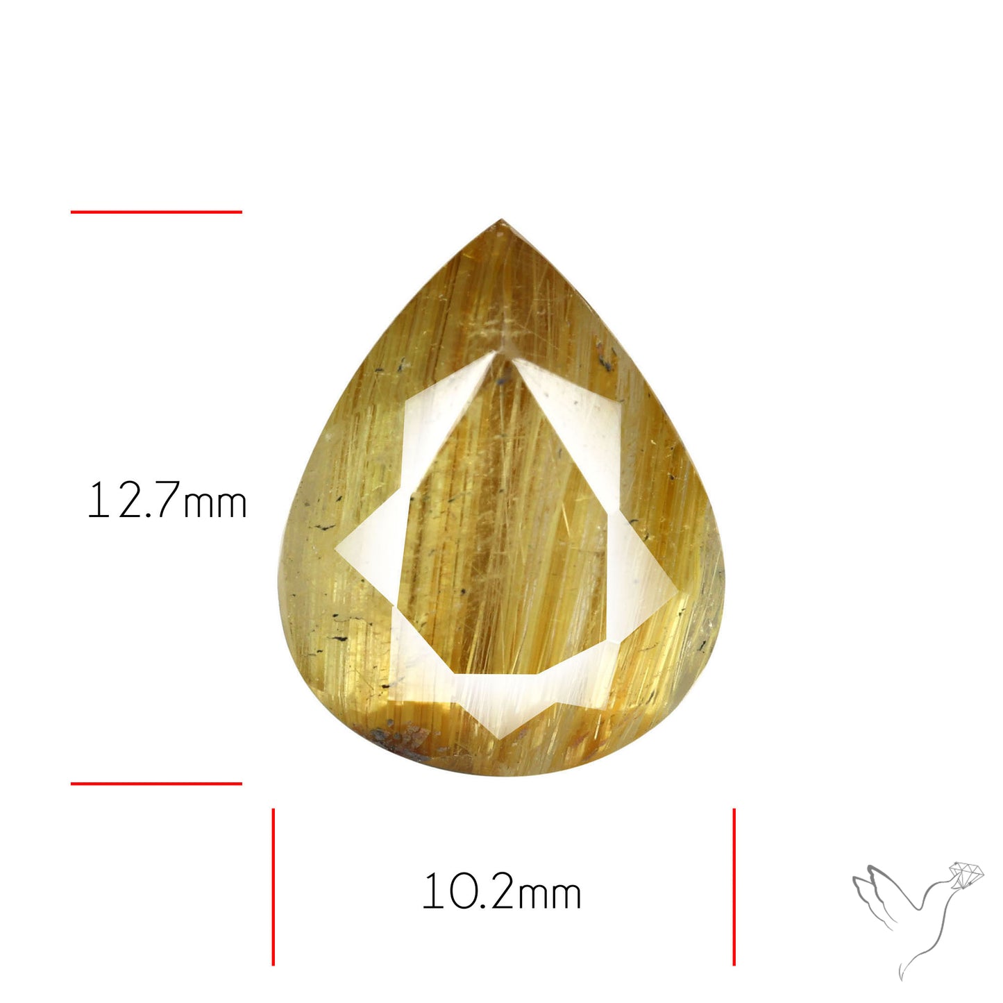 Faceted Golden Rutilated Quartz
