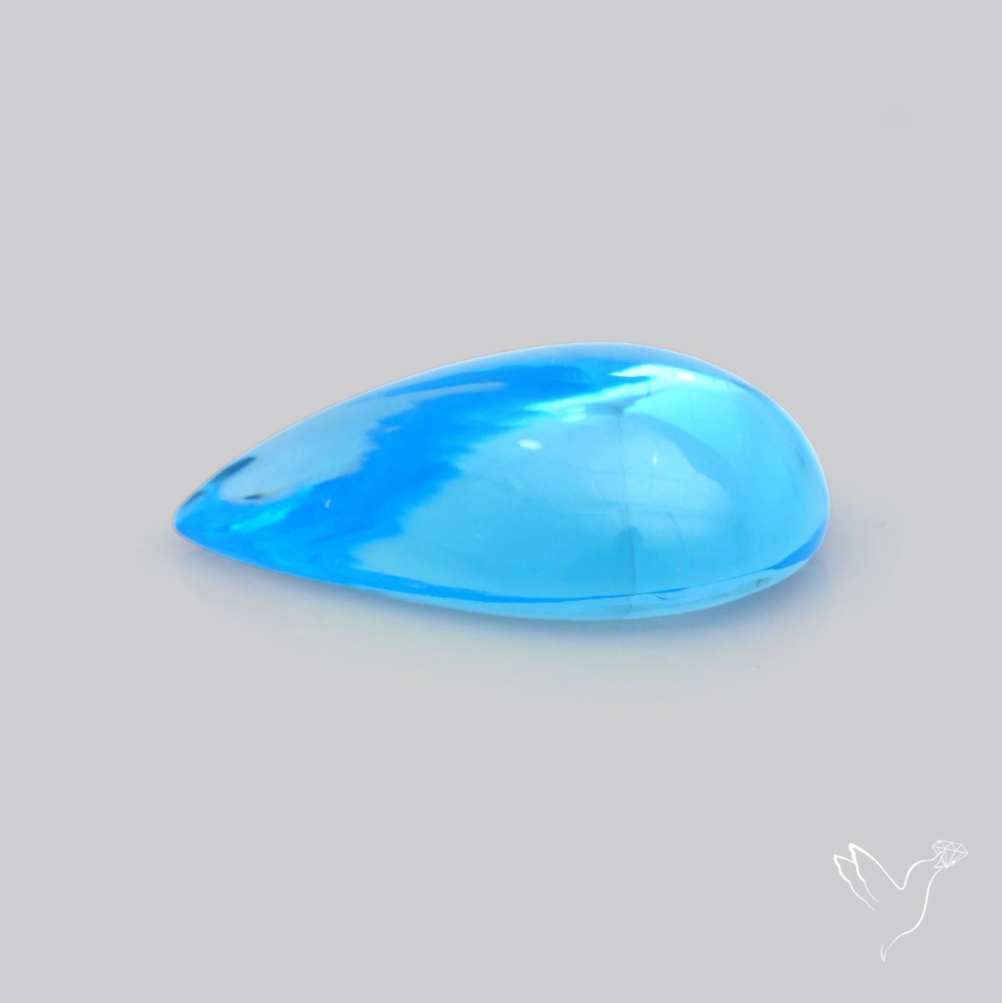 Swiss Blue Topaz Clear High Grade Deep Blue Cabochon