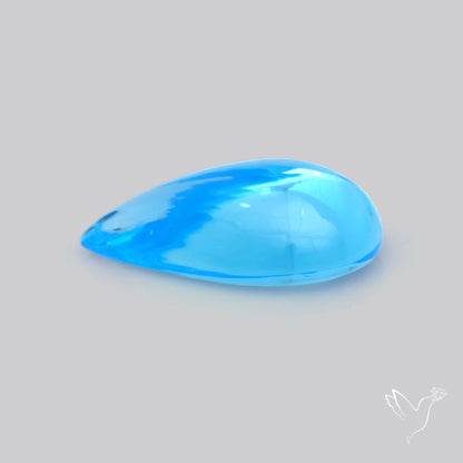 Swiss Blue Topaz Clear High Grade Deep Blue Cabochon