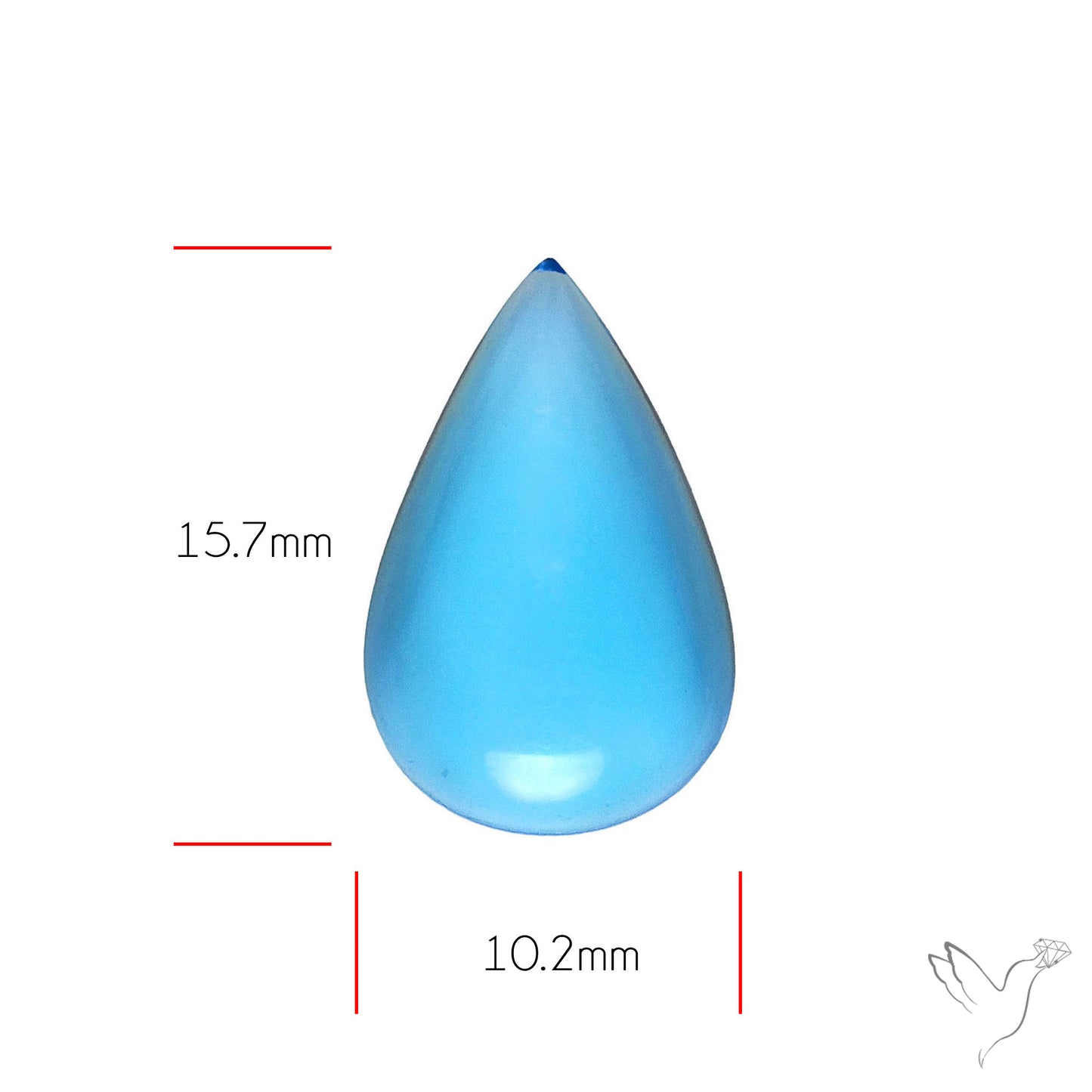 Swiss Blue Topaz Clear High Grade Deep Blue Cabochon