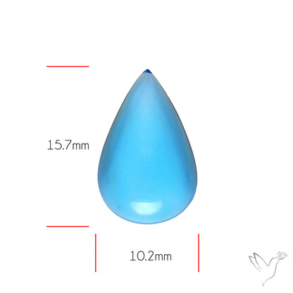 Swiss Blue Topaz Clear High Grade Deep Blue Cabochon