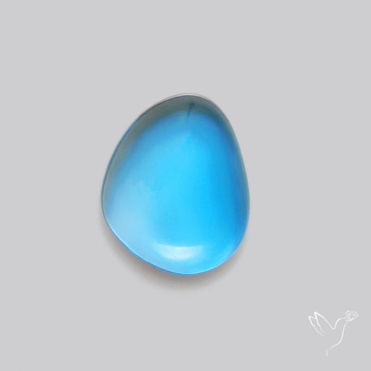 Swiss Blue Topaz Clear High Grade Deep Blue Cabochon