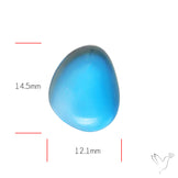 Swiss Blue Topaz Clear High Grade Deep Blue Cabochon