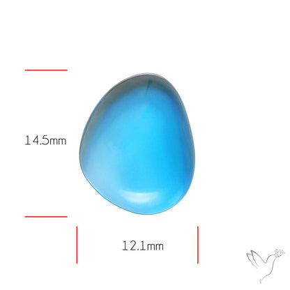 Swiss Blue Topaz Clear High Grade Deep Blue Cabochon