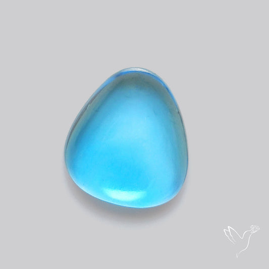 Swiss Blue Topaz Clear High Grade Deep Blue Cabochon