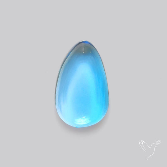 Swiss Blue Topaz Clear High Grade Deep Blue Cabochon