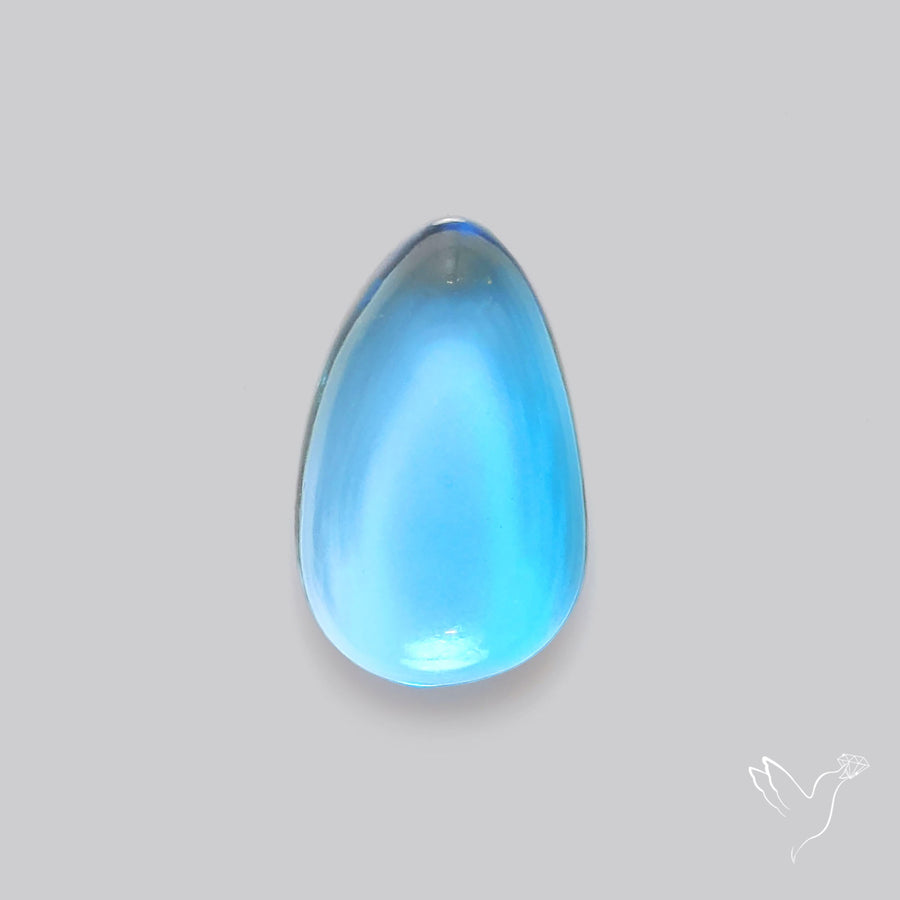 Swiss Blue Topaz Clear High Grade Deep Blue Cabochon