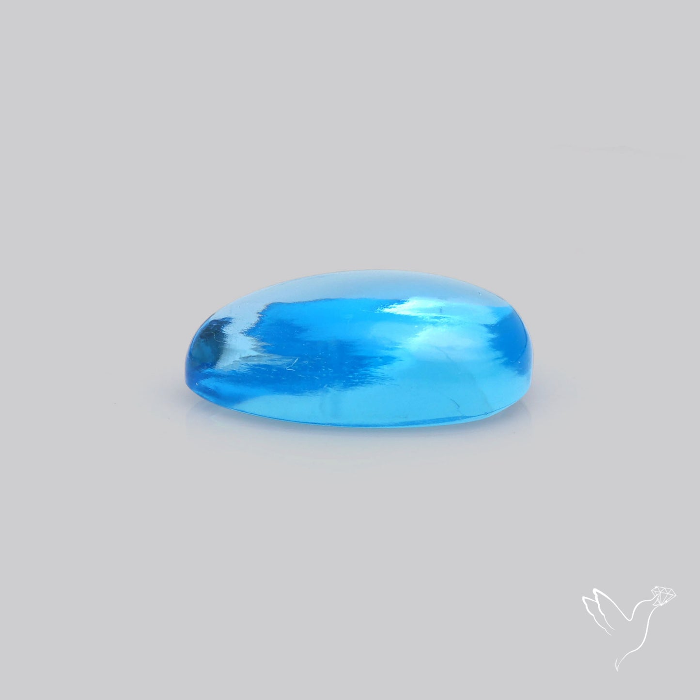Swiss Blue Topaz Clear High Grade Deep Blue Cabochon