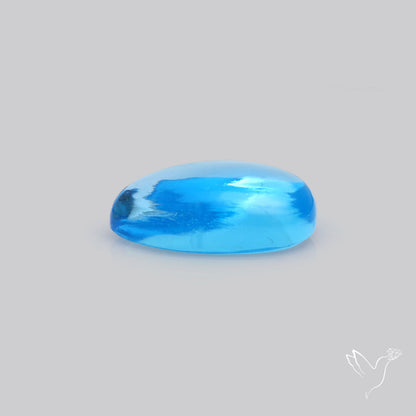 Swiss Blue Topaz Clear High Grade Deep Blue Cabochon