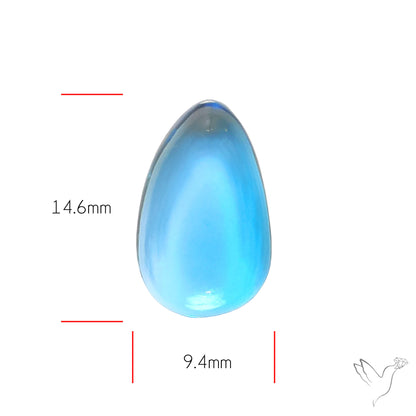 Swiss Blue Topaz Clear High Grade Deep Blue Cabochon