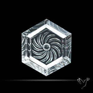 Faceted Himalayan Quartz Intaglio Reverse Carving Fantasy Cut