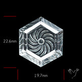 Faceted Himalayan Quartz Intaglio Reverse Carving Fantasy Cut