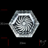 Faceted Himalayan Quartz Intaglio Reverse Carving Fantasy Cut
