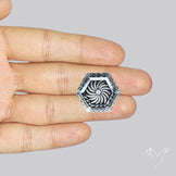 Faceted Himalayan Quartz Intaglio Reverse Carving Fantasy Cut