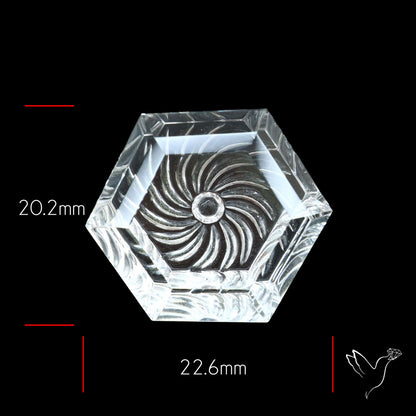 Faceted Himalayan Quartz Intaglio Reverse Carving Fantasy Cut