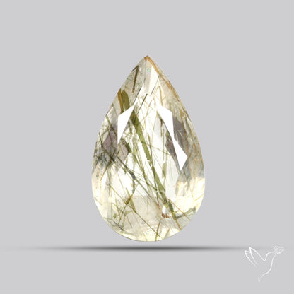 Faceted Green Rutilated Quartz