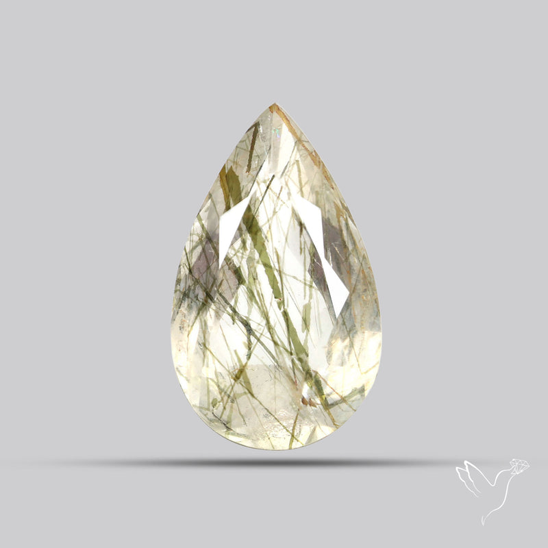 Faceted Green Rutilated Quartz