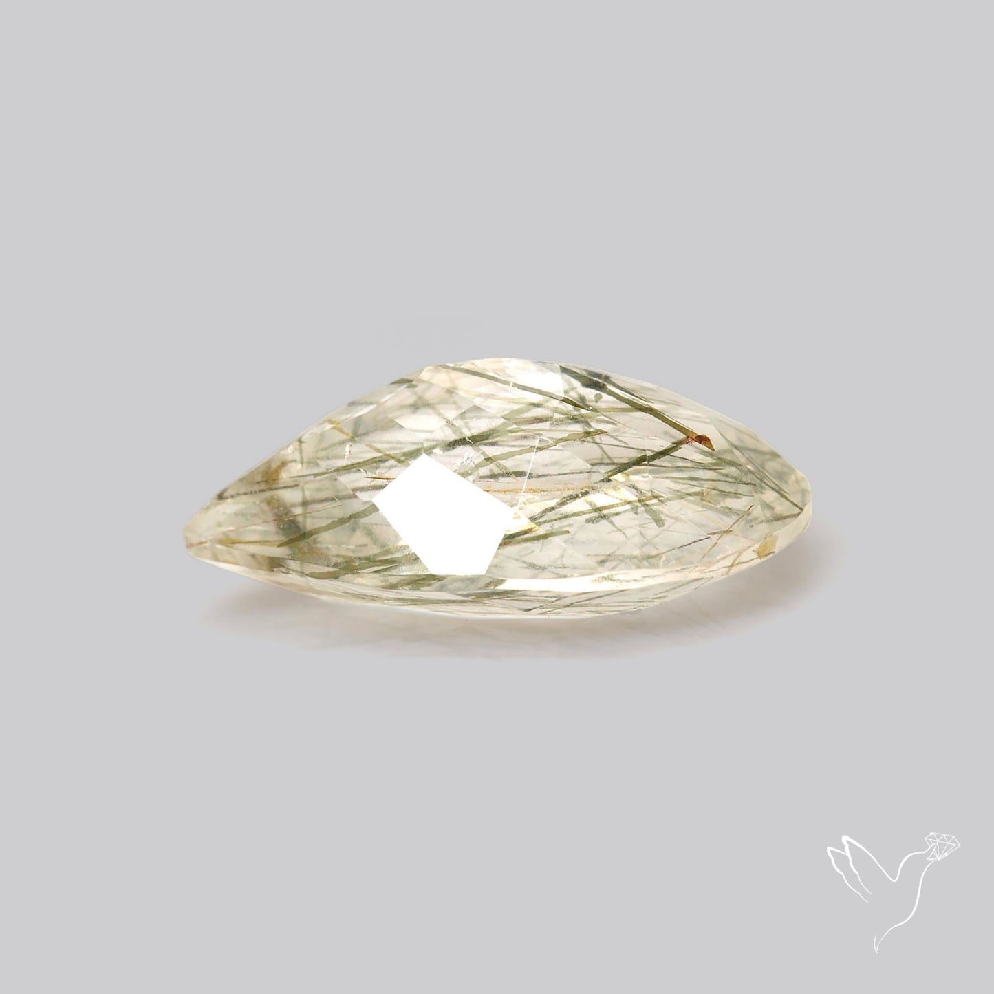 Faceted Green Rutilated Quartz