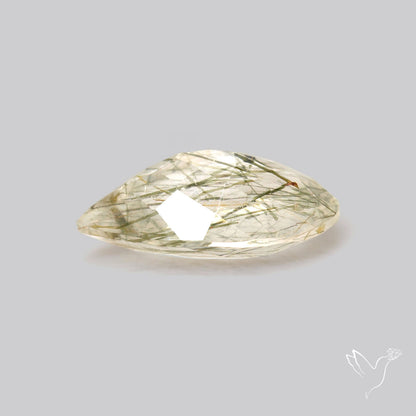 Faceted Green Rutilated Quartz
