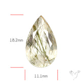 Faceted Green Rutilated Quartz