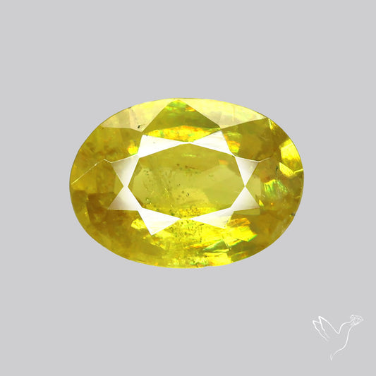 Rare Green Sphene Faceted Fine Gemstone
