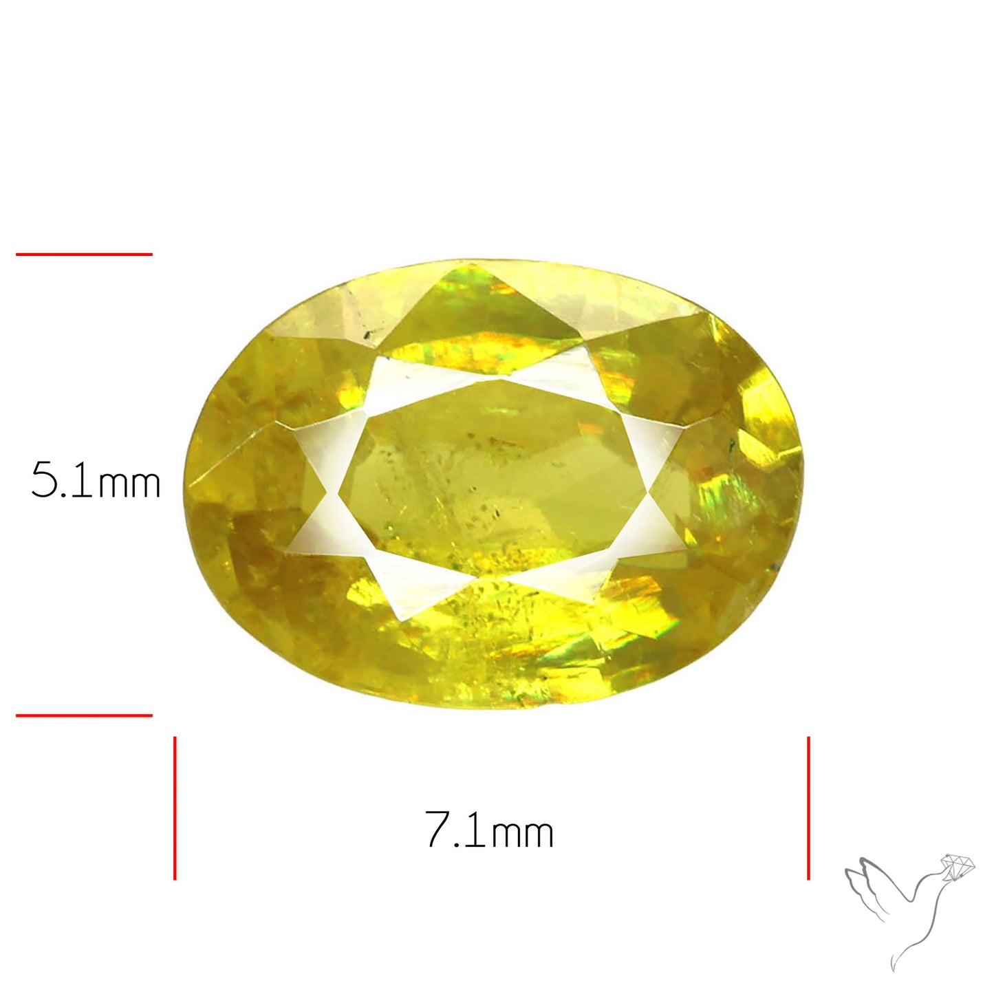 Rare Green Sphene Faceted Fine Gemstone