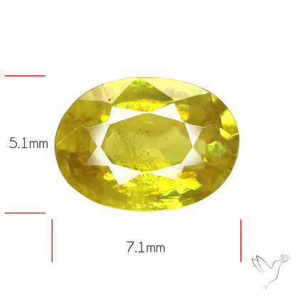 Rare Green Sphene Faceted Fine Gemstone
