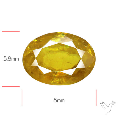 Rare Green Sphene Faceted Fine Gemstone