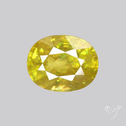 Rare Green Sphene Faceted Fine Gemstone