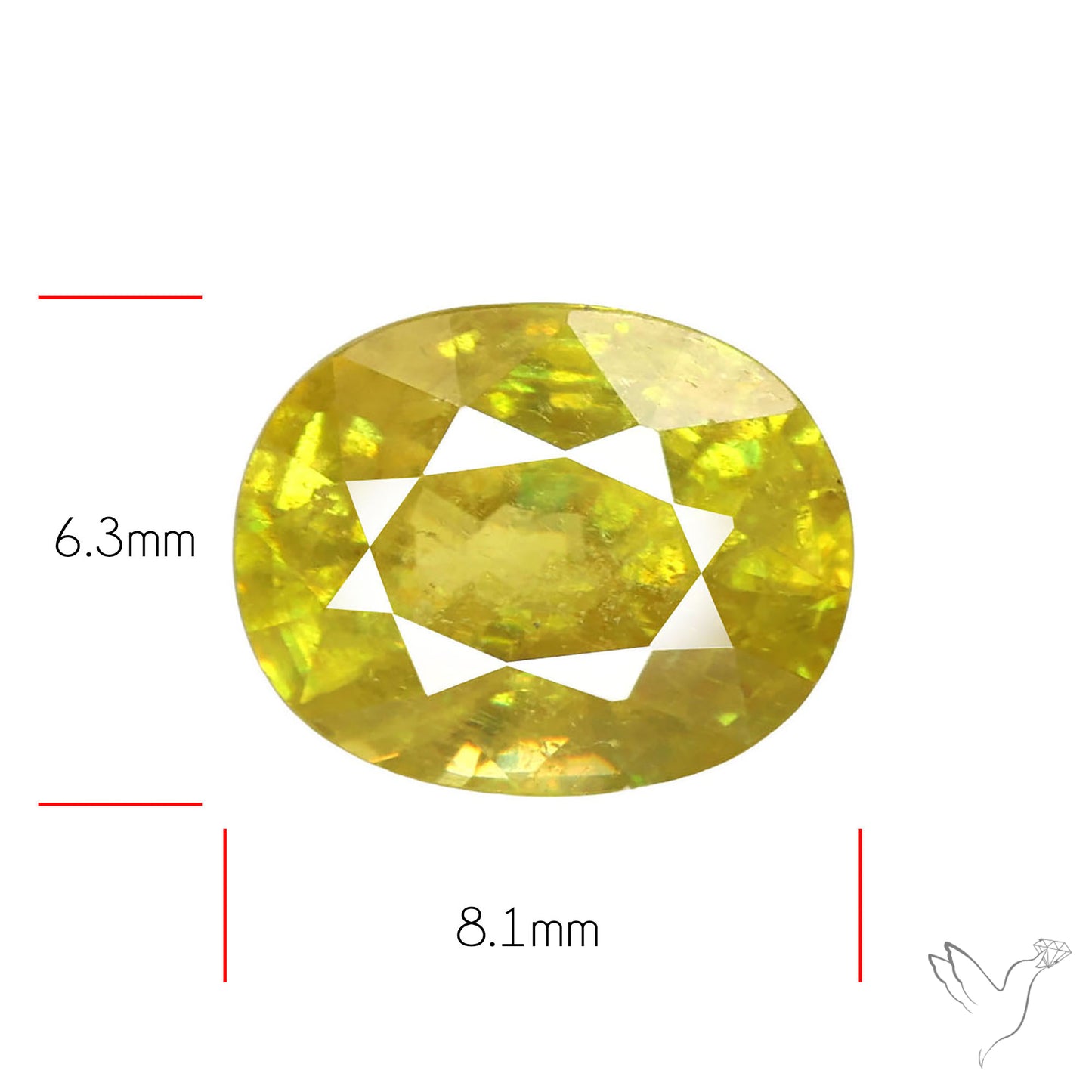 Rare Green Sphene Faceted Fine Gemstone