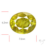 Rare Green Sphene Faceted Fine Gemstone